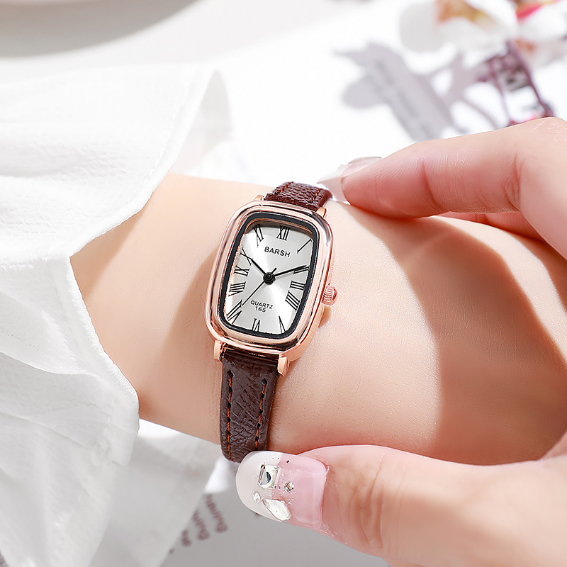 Luxury Watch With Leather Strap - Fashion Quartz Watch Women Vintage Luxury