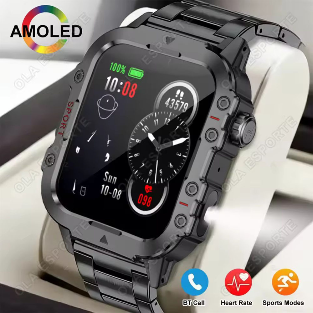 Titanium Sport Watch - New LED Men Smartwatch Bluetooth Talking