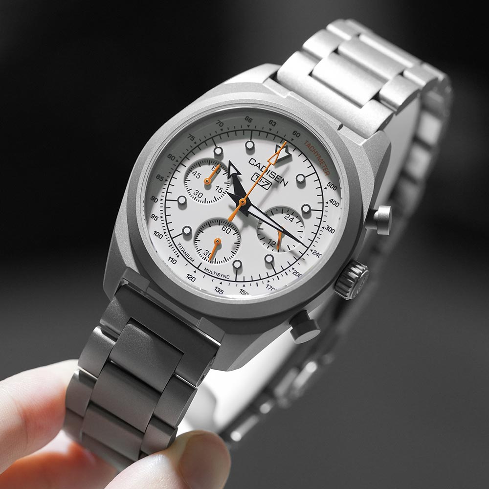 Titanium Sport Watch - CADISEN TI-7 MULTISYNC Titanium Strap Moon