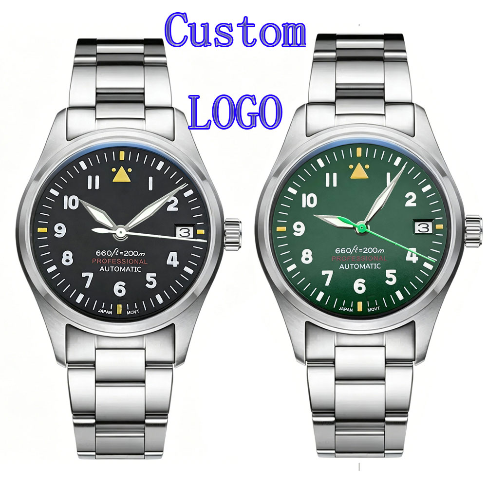 Automatic Pilot Watch - Custom LOGO 36mm 39mm Pilot Watch