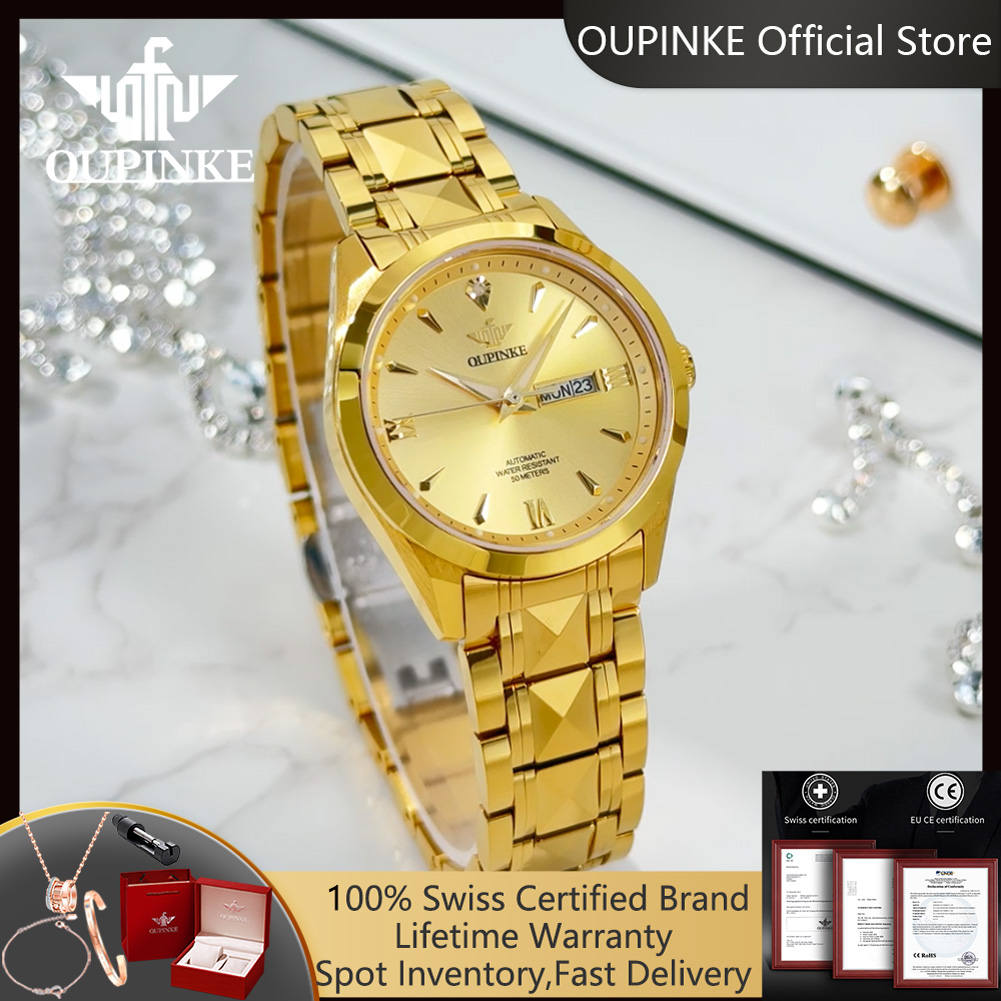 Luxury Watch In Japan - OUPINKE 3306 Real Diamond Woman Watch