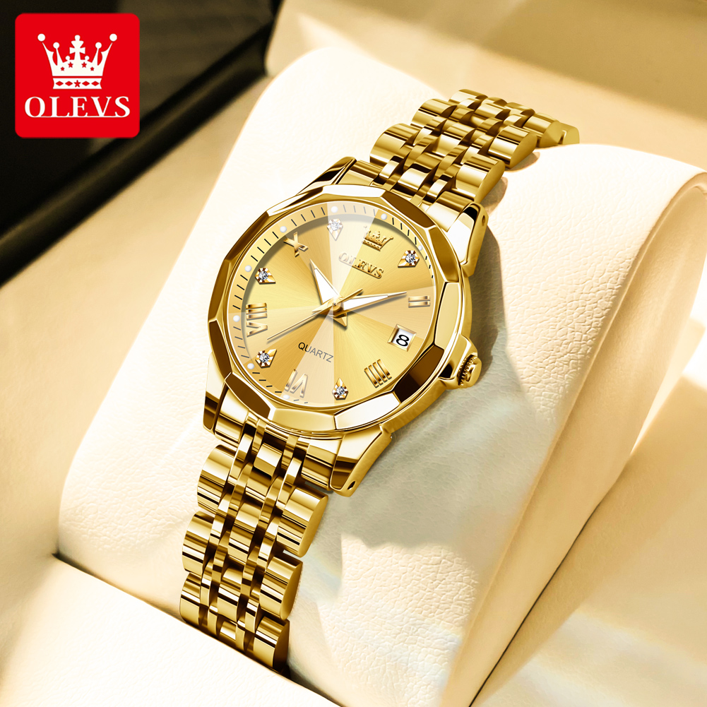 Luxury Watch Cheap - OLEVS Fashion Golden Watch for Women