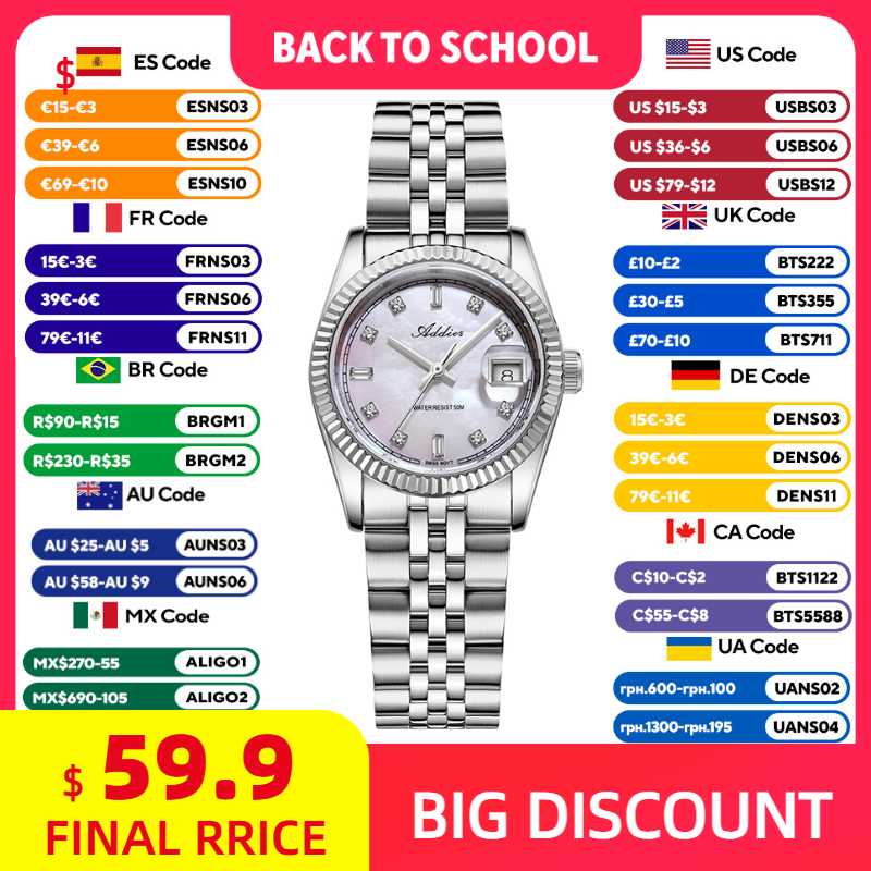 Luxury Watch & Jewellery - ADDIES 585 Quartz Women's Watches Sapphire