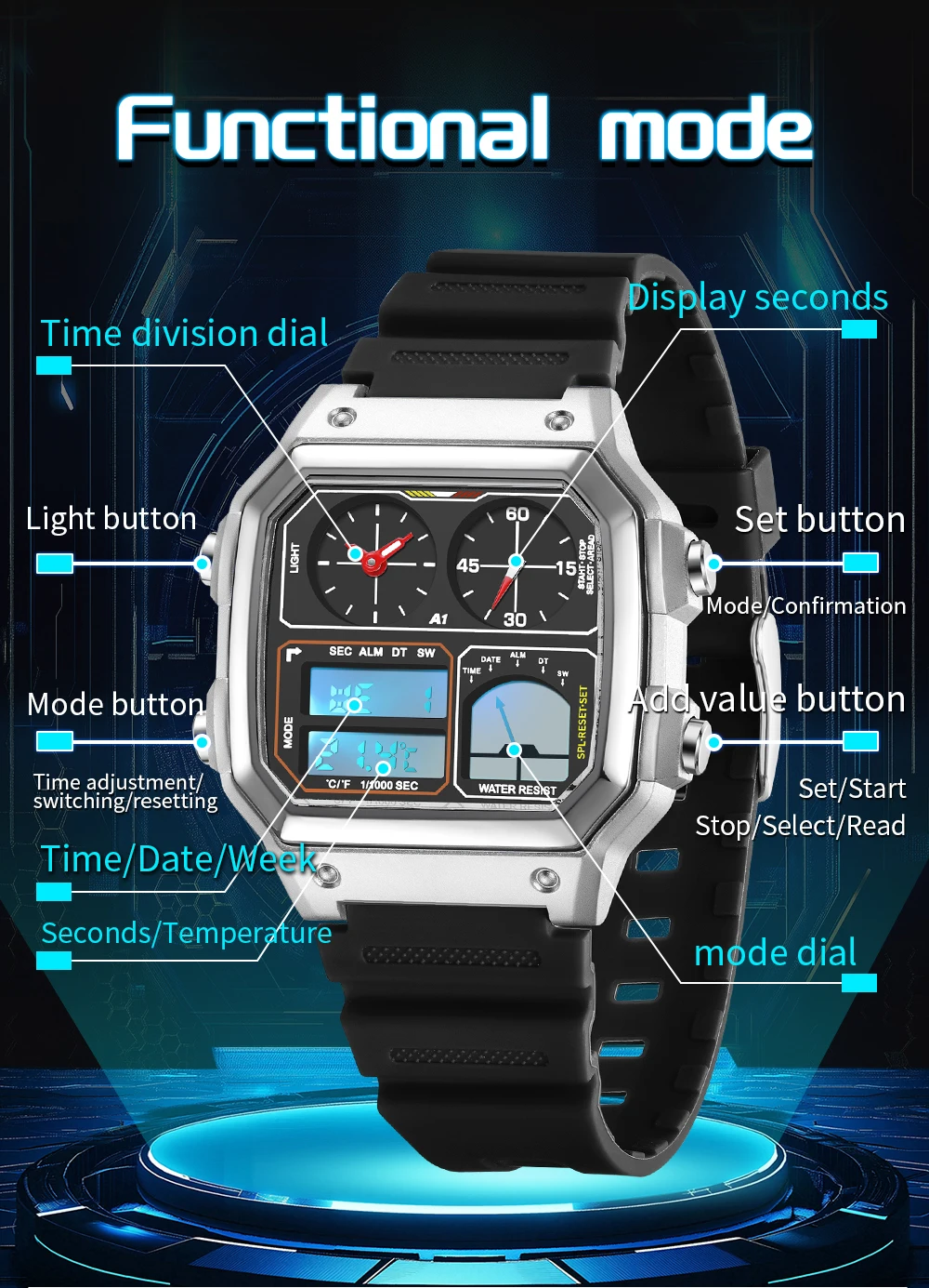 Fashion SANDA 6257 Popular Men - Luxury Watch Shop recension och pris