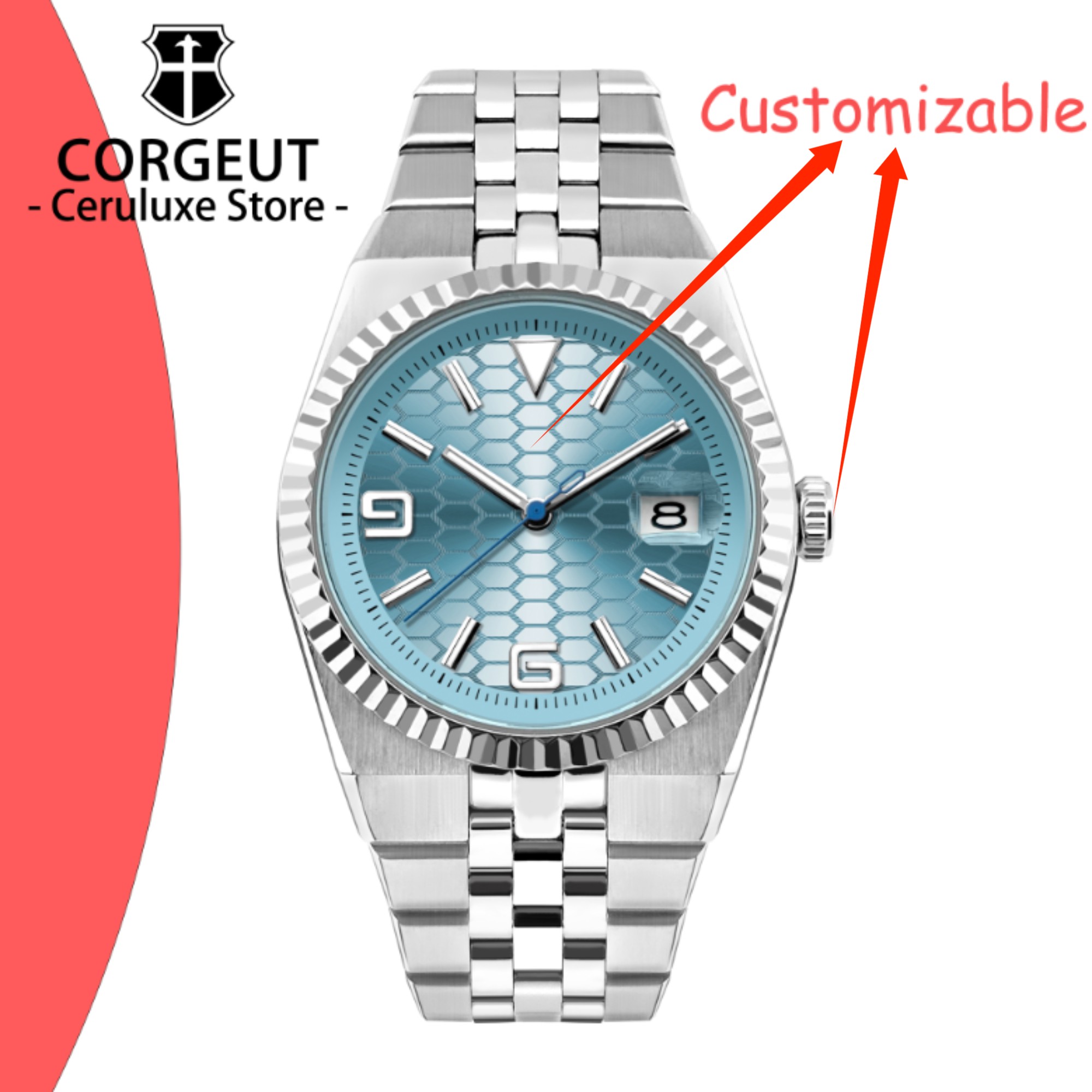 CUSTOM Logo Diy 40mm NH35 Mech - Luxury Watch Logo recension och pris