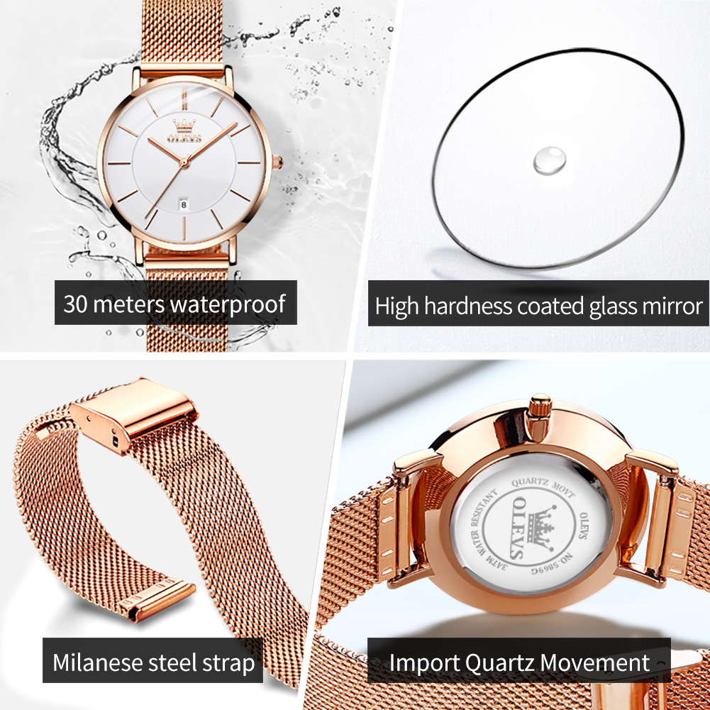 OLEVS Woman Watch 5869 Elegant - Luxury Watch Logo recension och pris