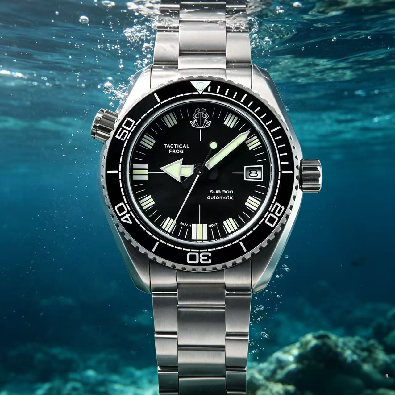 Tactical Frog New Men Automati - Titanium Sport Watch recension och pris