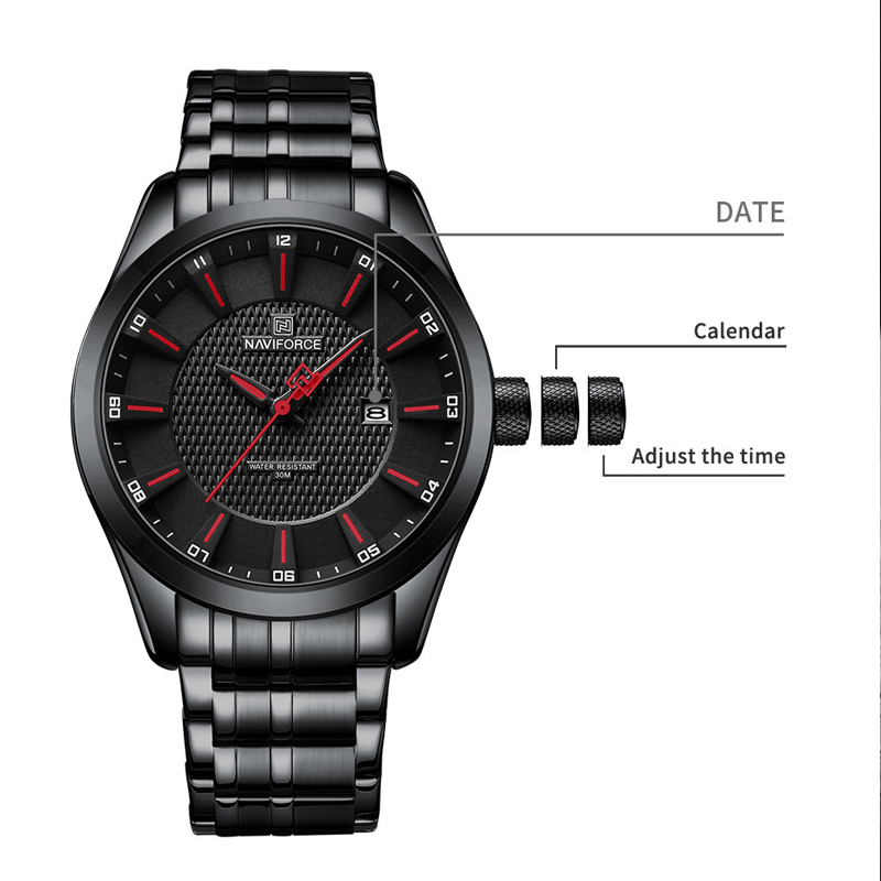 NAVIFORCE Men's Quartz Watch F - Luxury Watch Trading recension och pris