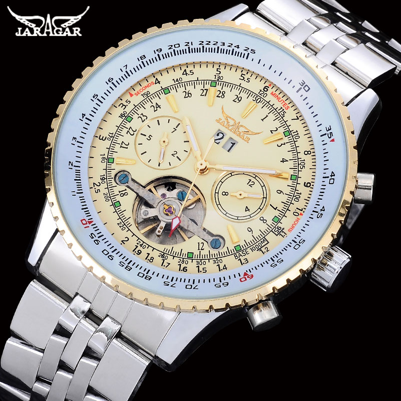 JARAGAR Mens Watches Luxury St - Automatic Pilot Watch recension och pris