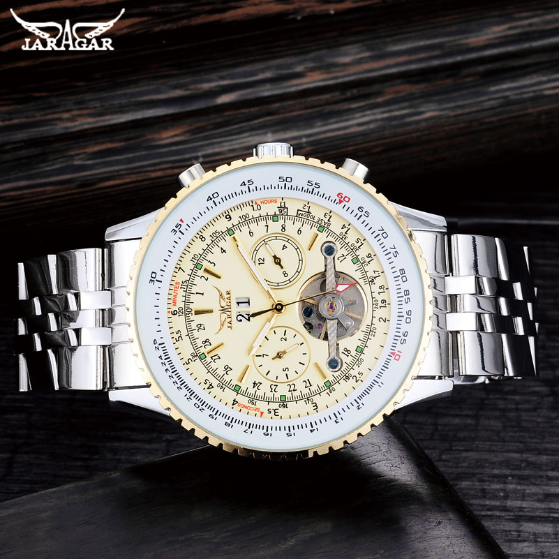 JARAGAR Mens Watches Luxury St - Automatic Pilot Watch recension och pris