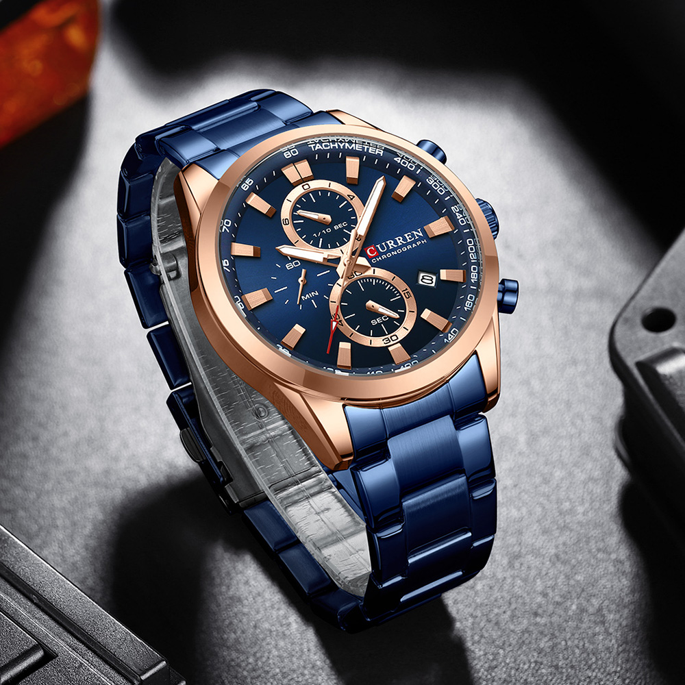 CURREN Luxury Fashion Chronogr - Luxury Watch Apple recension och pris