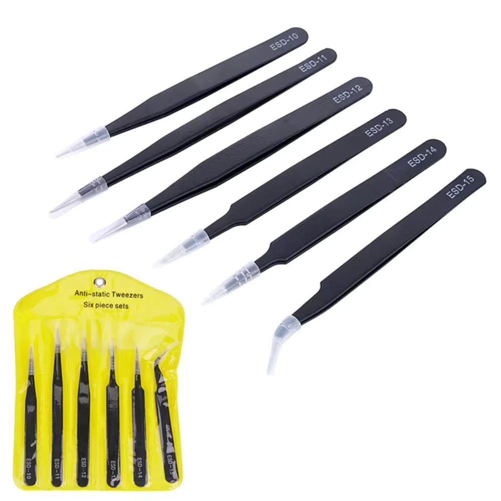 6pcs Precision Long Tweezers S - Luxury Watch Cleaning Kit recension och pris
