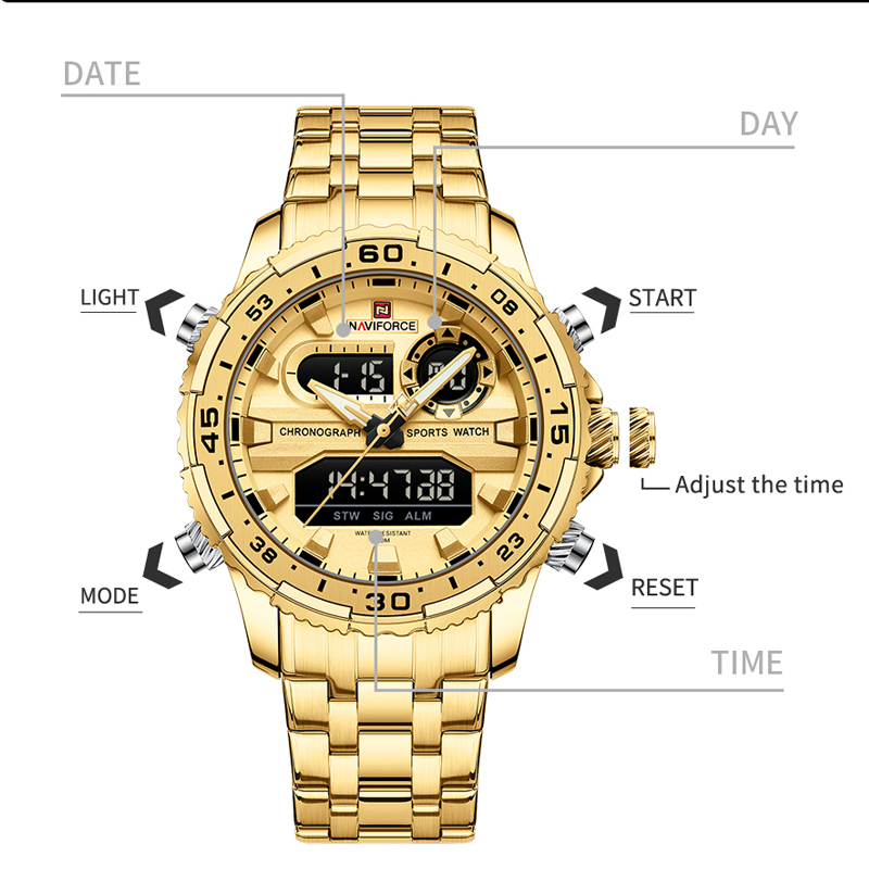 NAVIFORCE Man's Quartz Watches - Luxury Watch Trading recension och pris