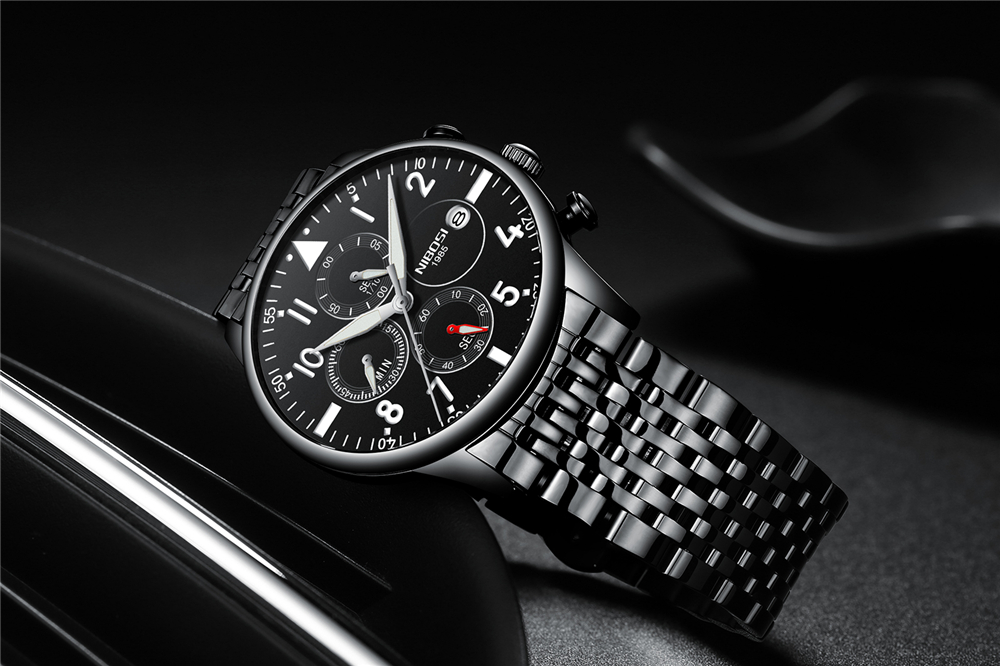 NIBOSI Fashion Mens Watches To - Luxury Watch Logo recension och pris