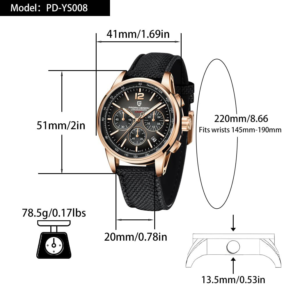 PAGANI DESIGN New Mens Watch 4 - Luxury Watch Logo recension och pris
