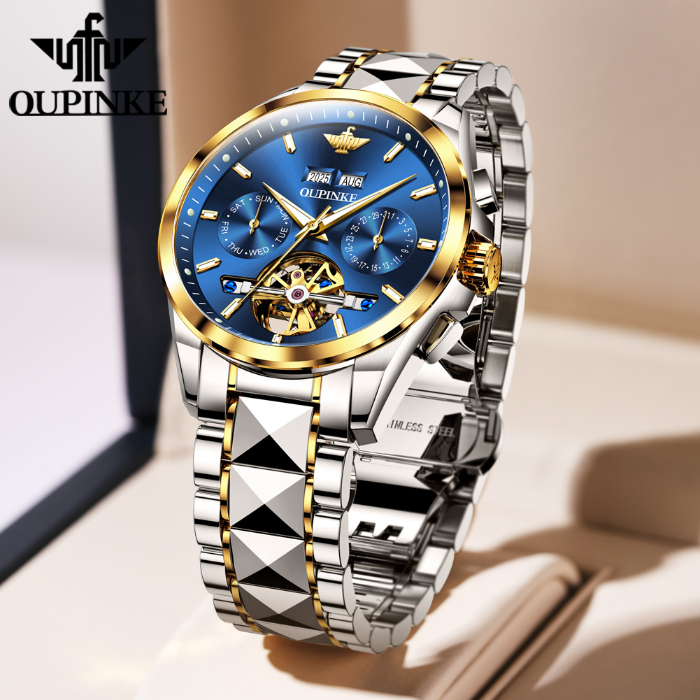 OUPINKE Men's Watches Luxury F - Luxury Watch With Leather Strap recension och pris