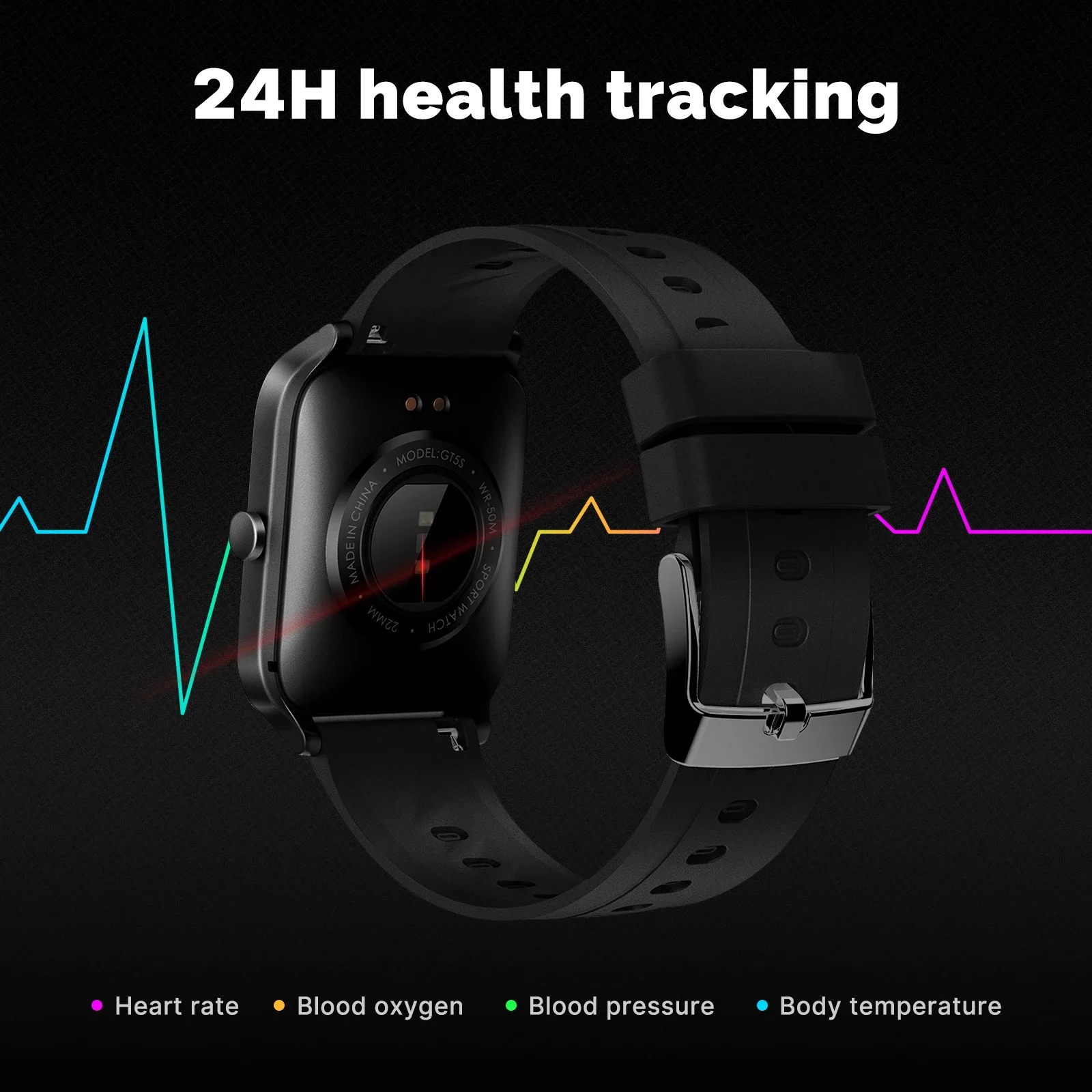 MOES Smart Watch Alexa Built-i - Open Heart Watch recension och pris