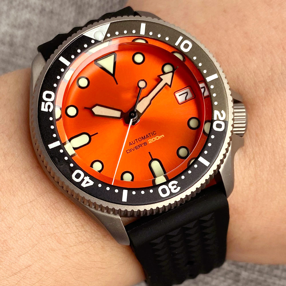 37mm 65g Titanium 20ATM Diver  - Titanium Sport Watch recension och pris