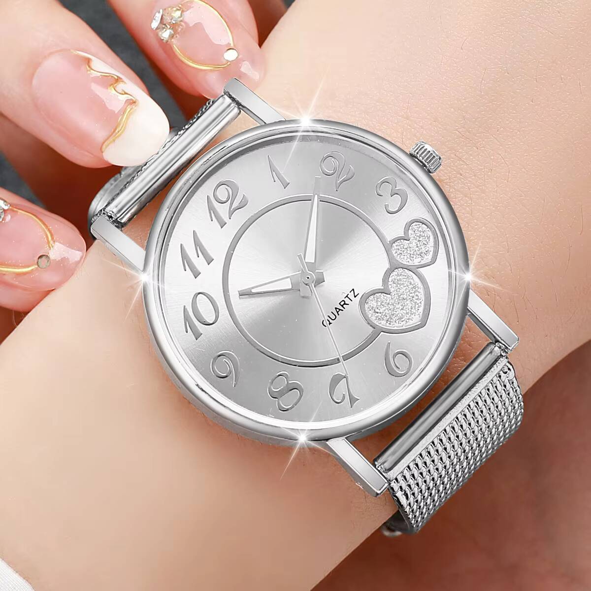 1/3PCS Fashion Heart Dial Wome - Open Heart Watch recension och pris