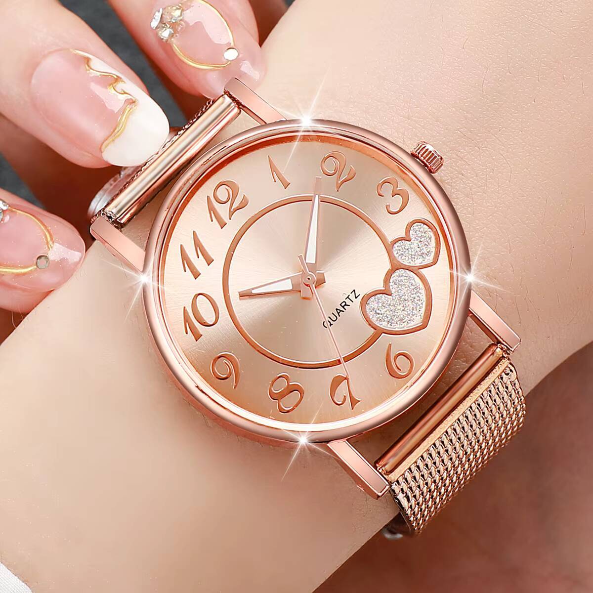 1/3PCS Fashion Heart Dial Wome - Open Heart Watch recension och pris
